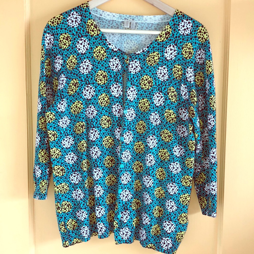 3/4 Sleeve Polka Dot Cardigan
